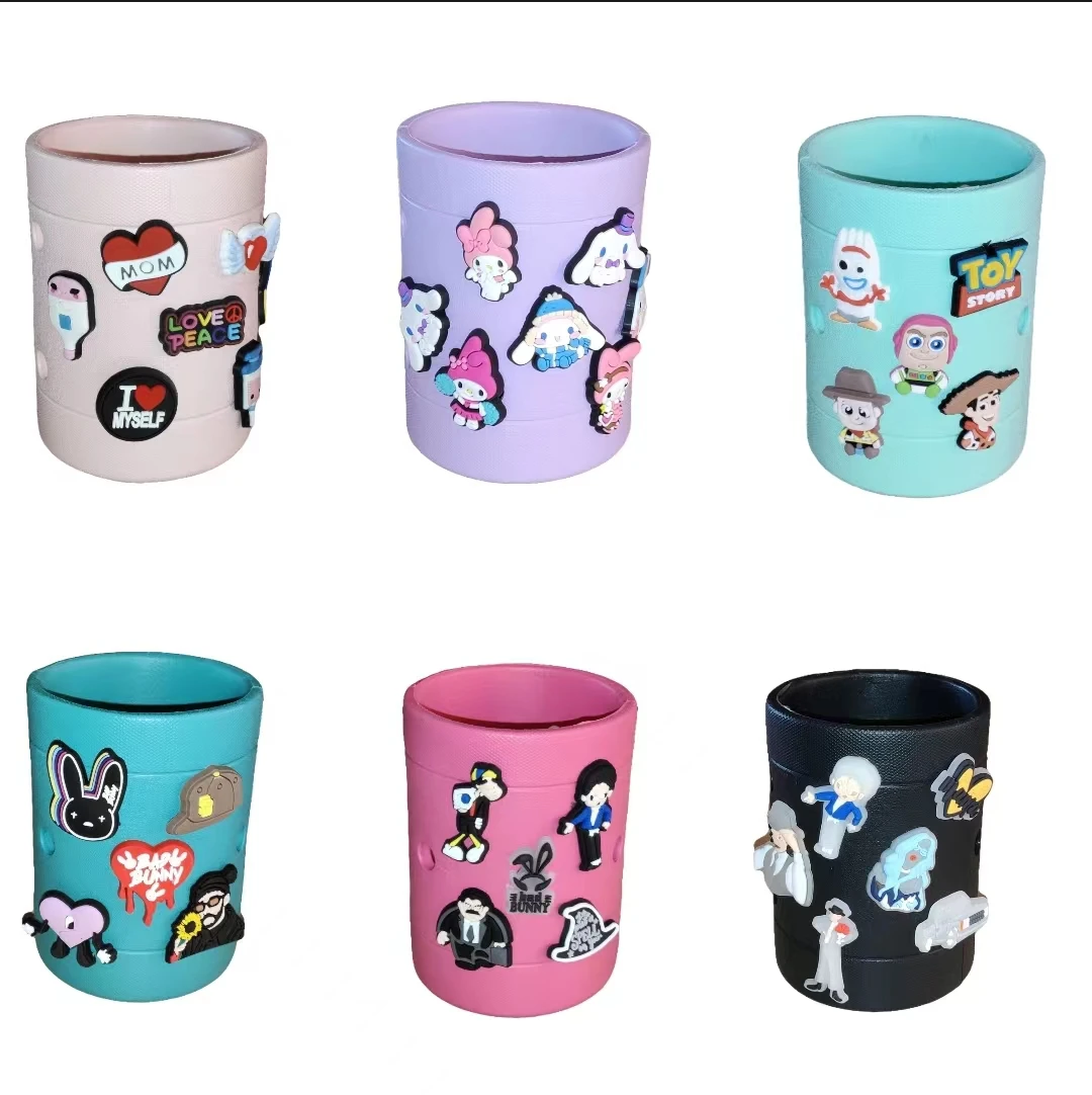 Custom Pencil Stand Desk Fancy Storage Container Desk Mesh Organizer Table Pen Holder PVC