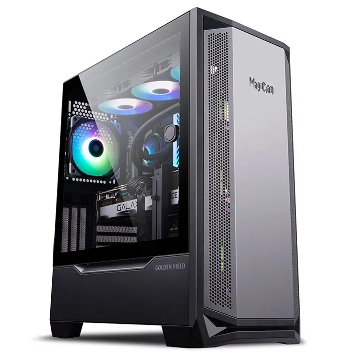 Стеклянная боковая панель Средняя башня ATX/MATX/ Mini ITX Cube пользовательский игровой компьютер ПК поддерживает 360 водяное охлаждение рассеивание