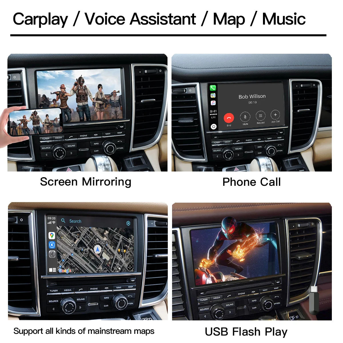 Autoabc Wireless Multimedia Carplay Android Module For Prosche PCM 3.1 Upgrade car radio head unit DVD player wireless mirroring