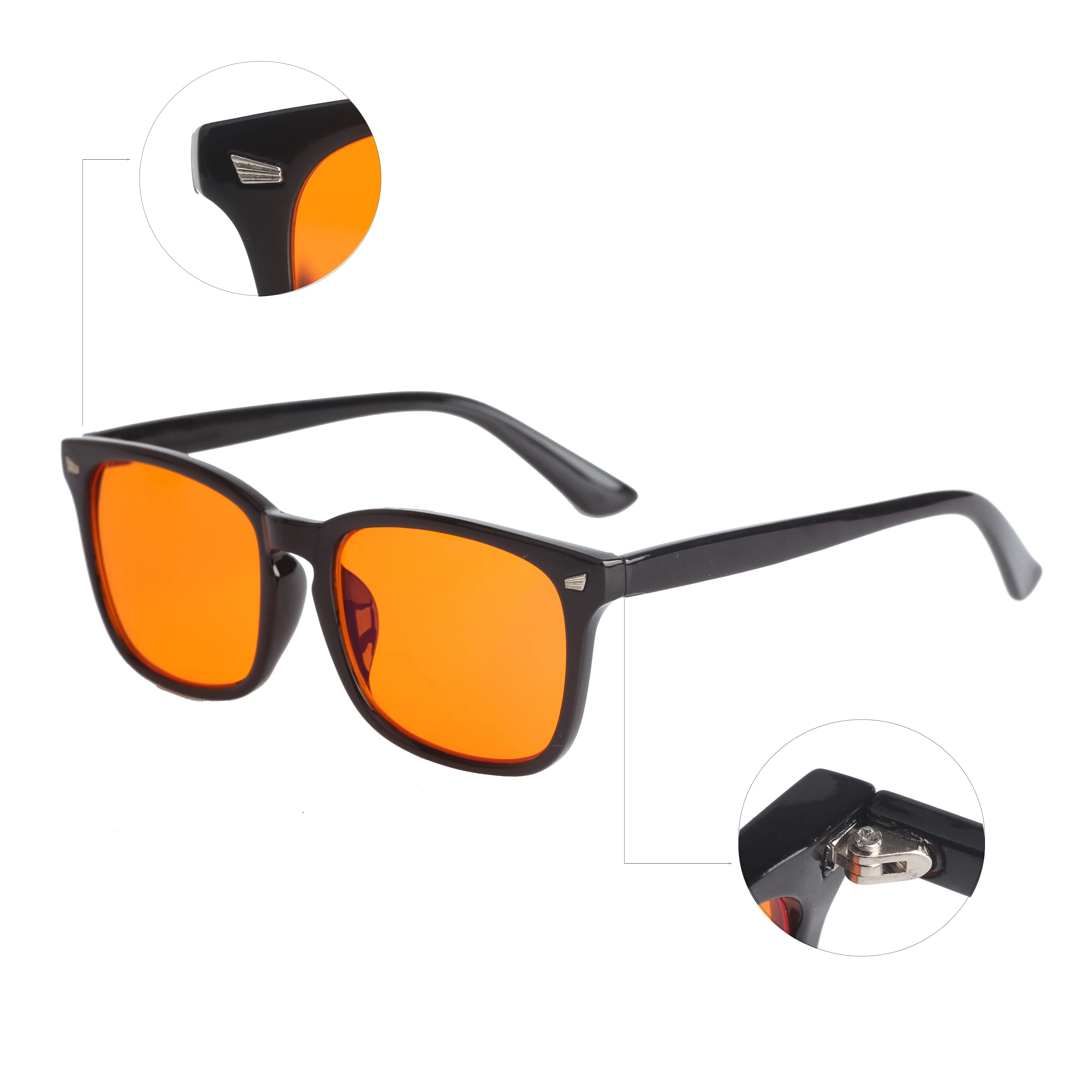 Comfortable suitable Insomnia New Orange Lens Night Vision Computer Eyewear Gaming Blue Ray Light Blocking Filter Glasses