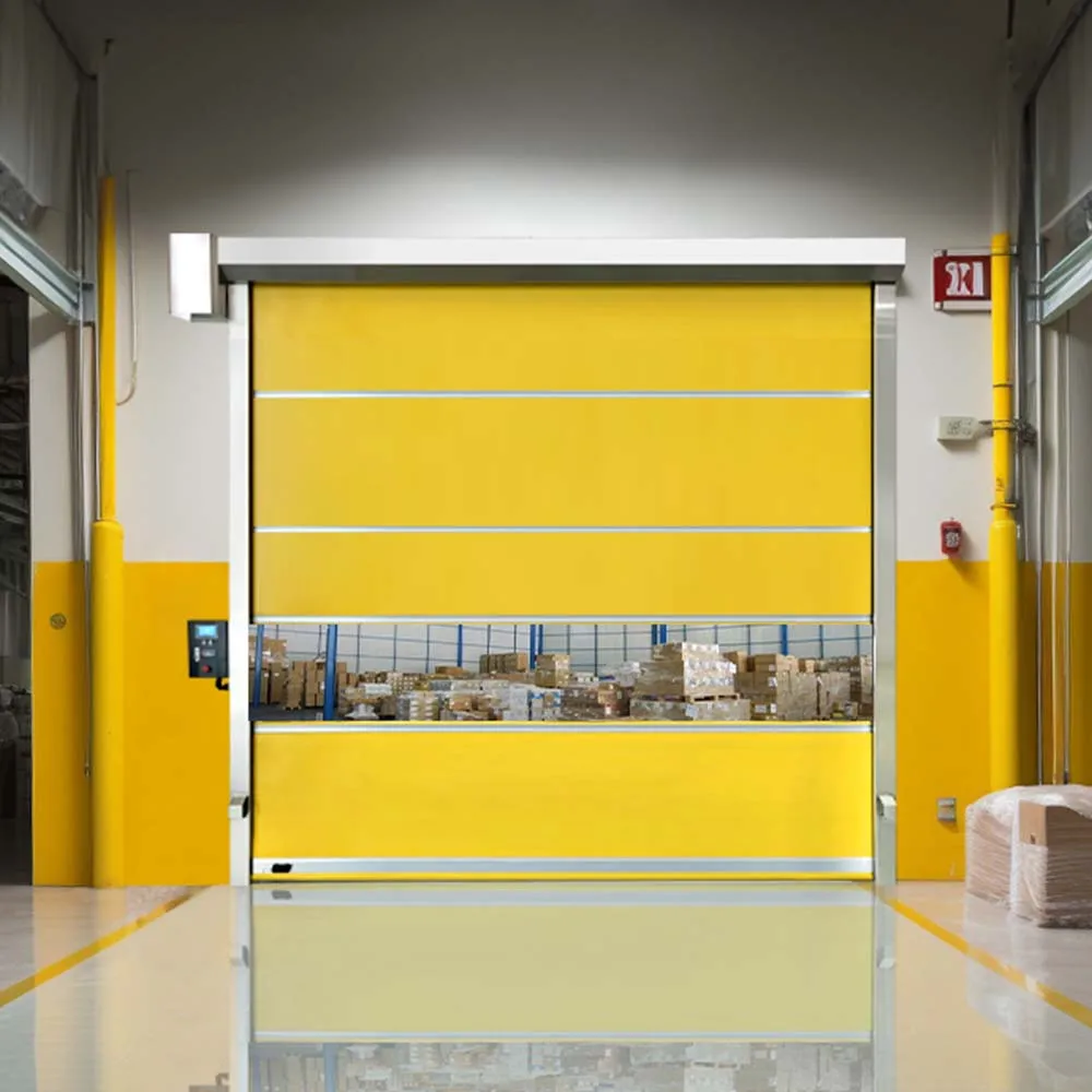Industrial High Speed Roller Shutter Doors Prices Garage Stainless Steel Frame Pvc Fast Door