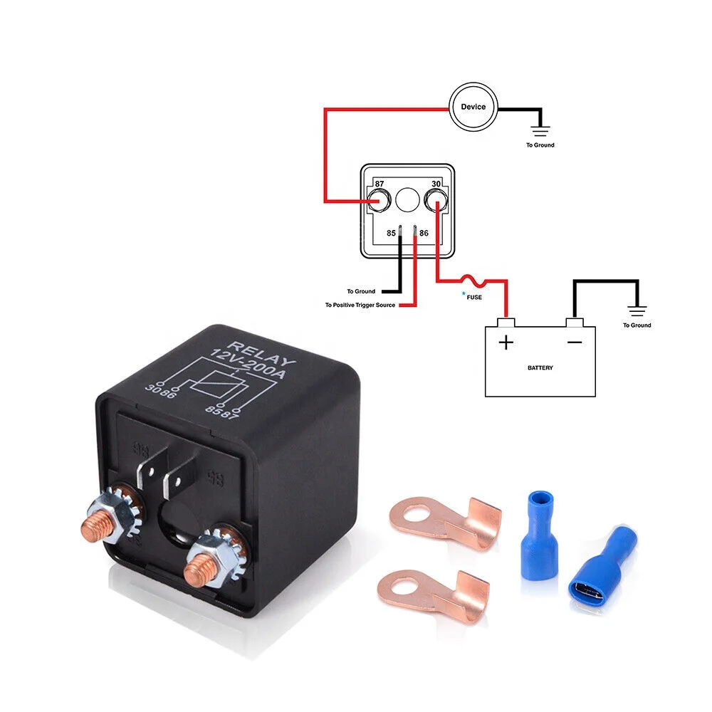 WM686 Normal Open Relays Heavy Duty Start Relay Car Truck Automotive Boat Split Charge DC12V 100A SPST Relay 4 Pin JD1912