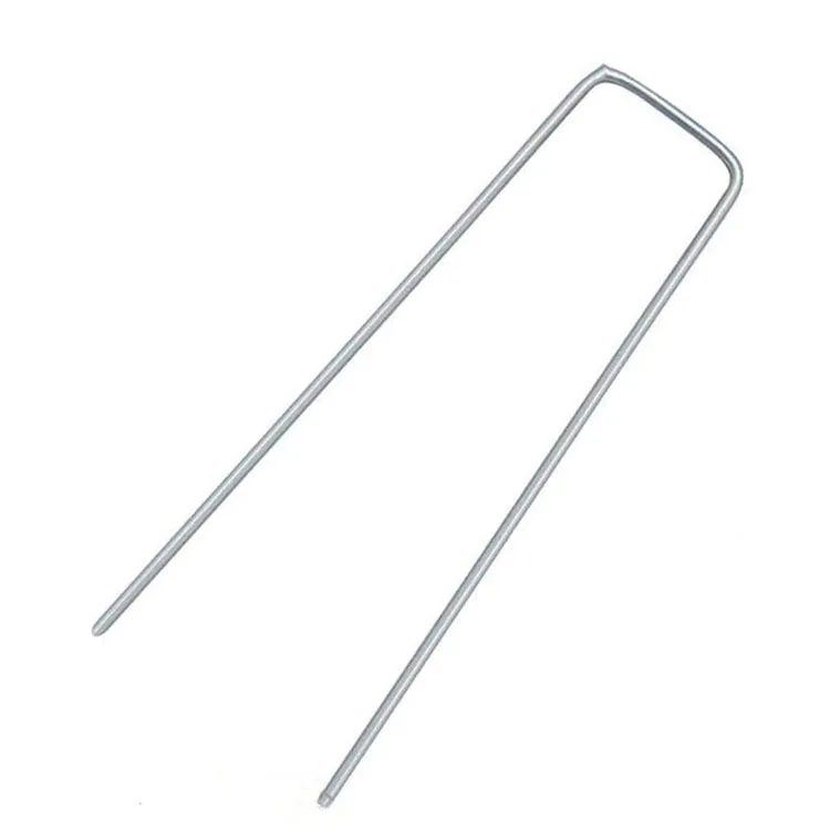 200 Pack 6 Inch Garden Landscape Staples Galvanized Stakes 11 Gauge Sod and Fence Stakes Gardening Supplies for Ground Cover
