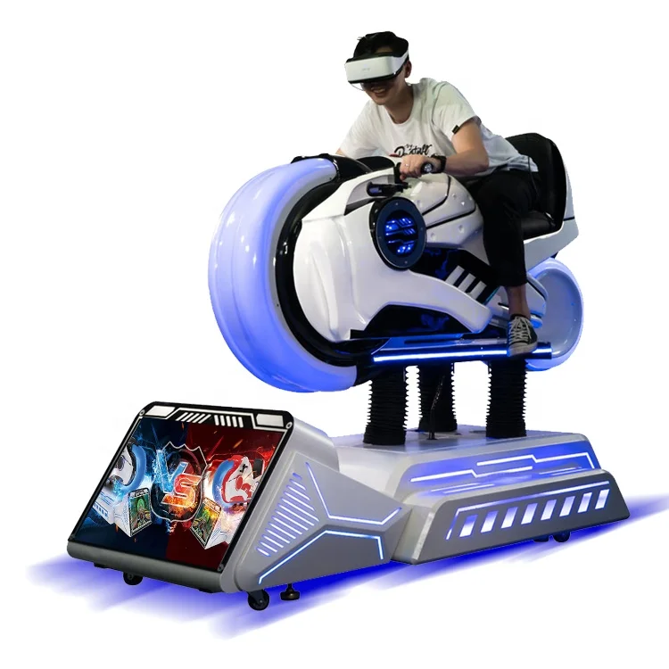 Amusement Park Use Vr 9D Motor Racing Gaming Coin Operated Driving Machine Vr Motorbike  Racing Simulator