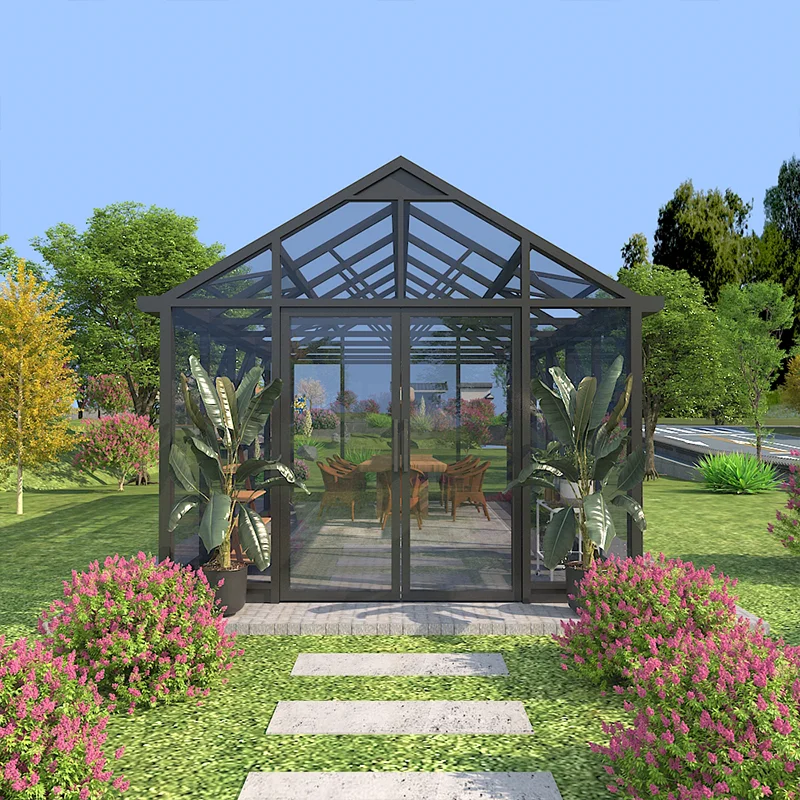 Custom Sun Room 4 Season Solarium Free Standing High Quality Glass House Veranda Aluminum Sunroom
