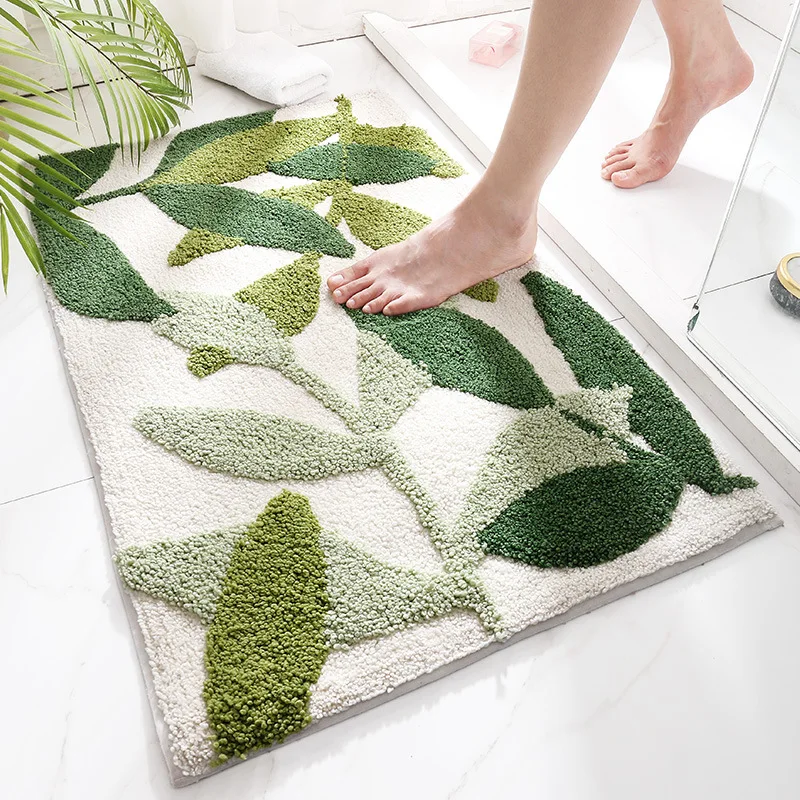 refetone house hold non slip bathroom floor mat Hand Tufted Rug Carpet kitchen living room door mat