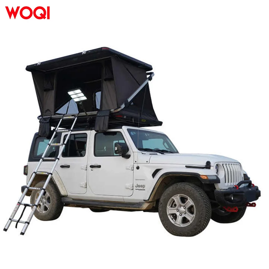 WOQI Waterproof Outdoor Camping Canvas Car Camping Tent Car Roof Tent Hard Shell Car Roof Tent