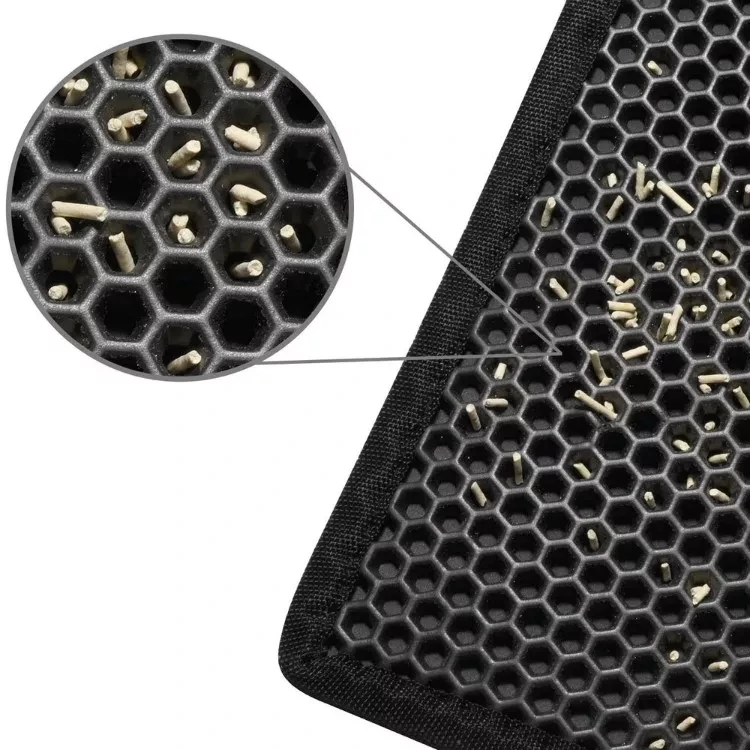 Double-Layer Eva Cat Litter Trapping Mat Cat Litter Mat Trapper Cat Litter Box Mats