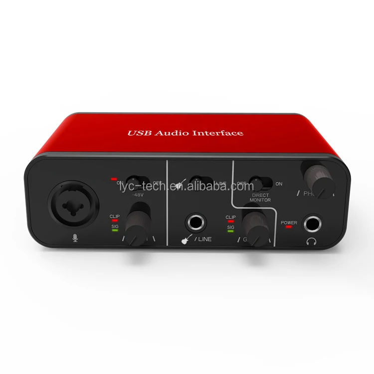 
 Manufacturer direct high quality Multi color sound interface usb recording  