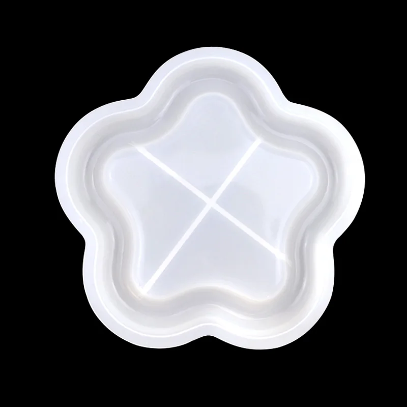 1165 single flower shape cup mat coaster silicone mold epoxy resin mold silicone hand make diy cut mat