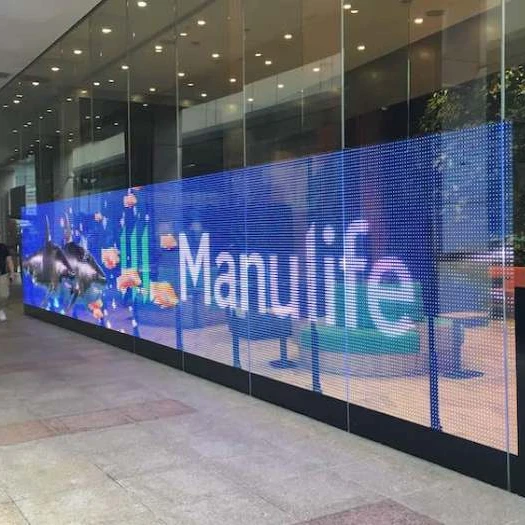 Transparent led display screen for commercial advertising/building curtain wall with nova control system