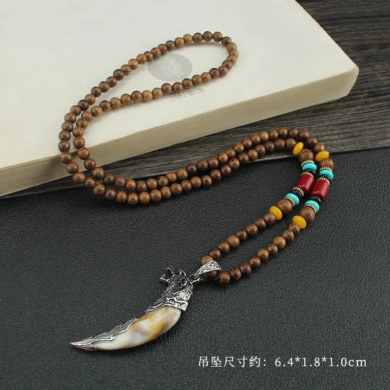 Punk Fashion Brave Men Wolf Gog Teeth Spike Pendant Necklace Women Men Lucky Jewelry Classic Fang Tooth Amulet Pendant Necklace