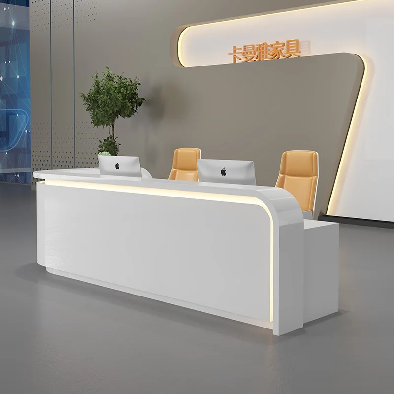 Modern Luxury Wholesale Design Salon Front Desk Led Gym Shop Cash Counter Beauty Reception Counter