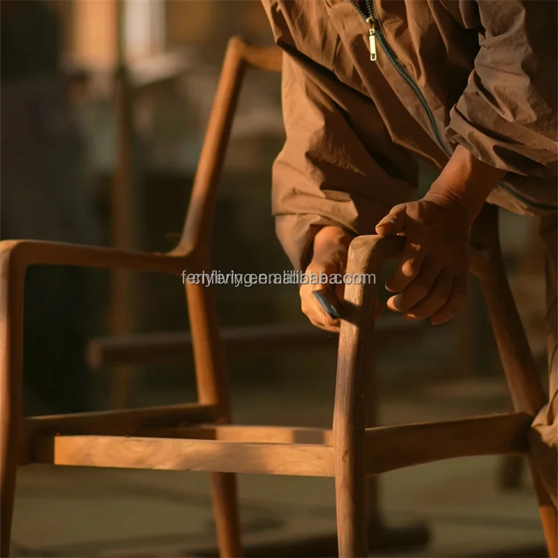 Modern American Style Living Room Wooden Solid Wood Cabinet Aged Natural Oak Panel Double-Door Cabinet