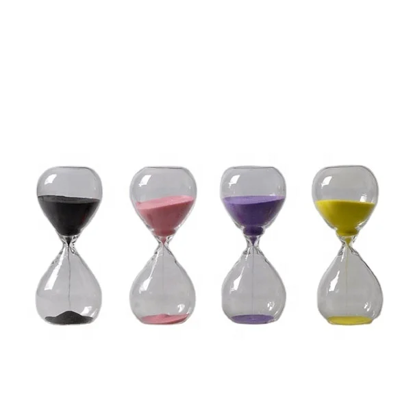 Hot sale 3/4/8/24 colorful hour sand timer sand hourglass for home decor