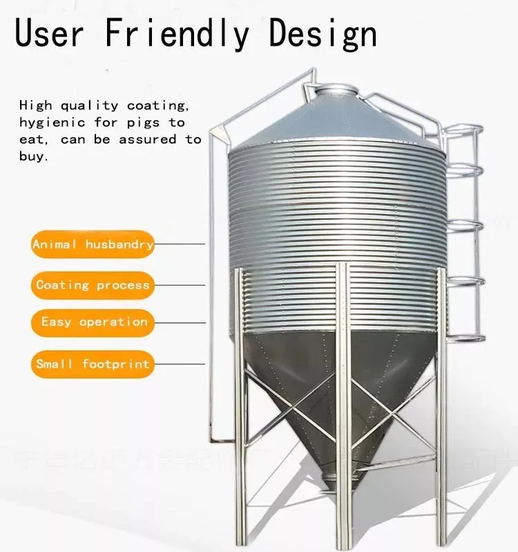 2021 animal feeder small silos 3t 5t 10t 20t small volume feed silo poultry animal feed bin Customized Steel Chicken Feed Silo
