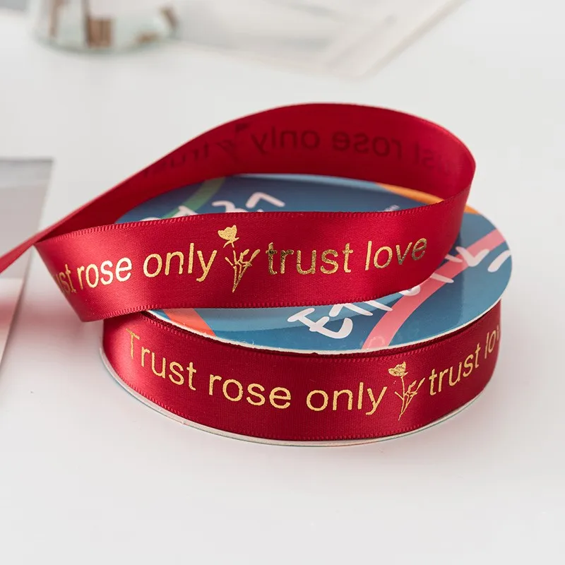 factory screen printed embossed logo custom grosgrain ribbon with printing for shop gift wrapping celebration