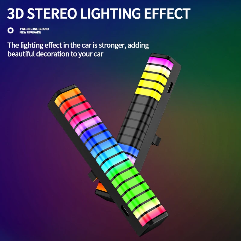 New Arrival Sound Control Interior Accessories Auto Air Freshener With LED Car LED Atmosphere Light Aromatherapy