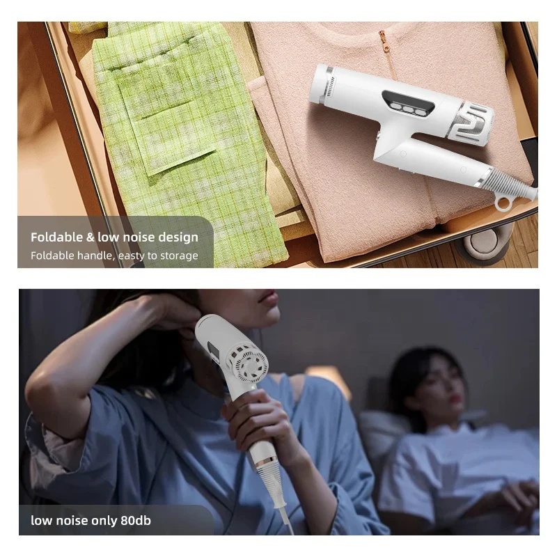 New Arrival High-Speed Digital Brushless Motor Cool Wind Button Negative Ion Hair Blow Dryer