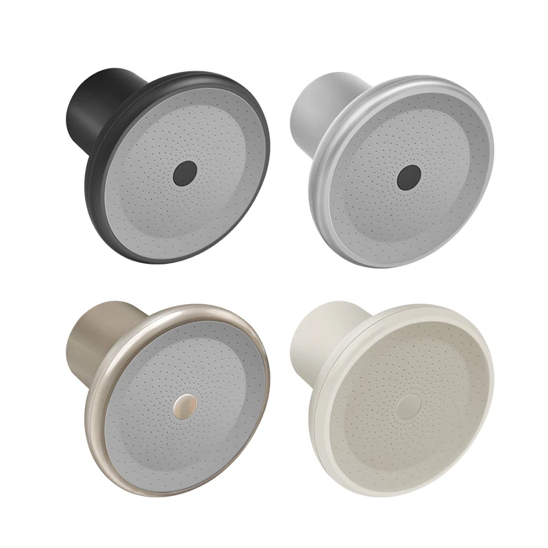 Black 6 inch Round 6 stages Amino Acid&Dechloramine&KDF Shower Head Set with Shower Head Water Filter with Cartridge OEM