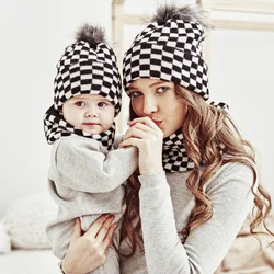 ZG 2020 модный вязаный милый зимний теплый детский акриловый клетчатый шарф для младенцев