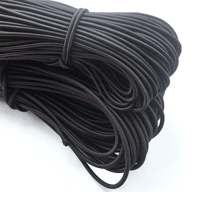  2021 New Style shock Cord (3/16 inch) Black Elastic Bungee Replacement for