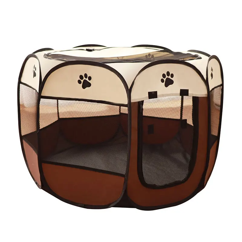 Manufacture Octagonal Prism Large Portable Outdoor Pet Tent Eight Panel Cat Cage Dog Fence Carrying Bag Included
