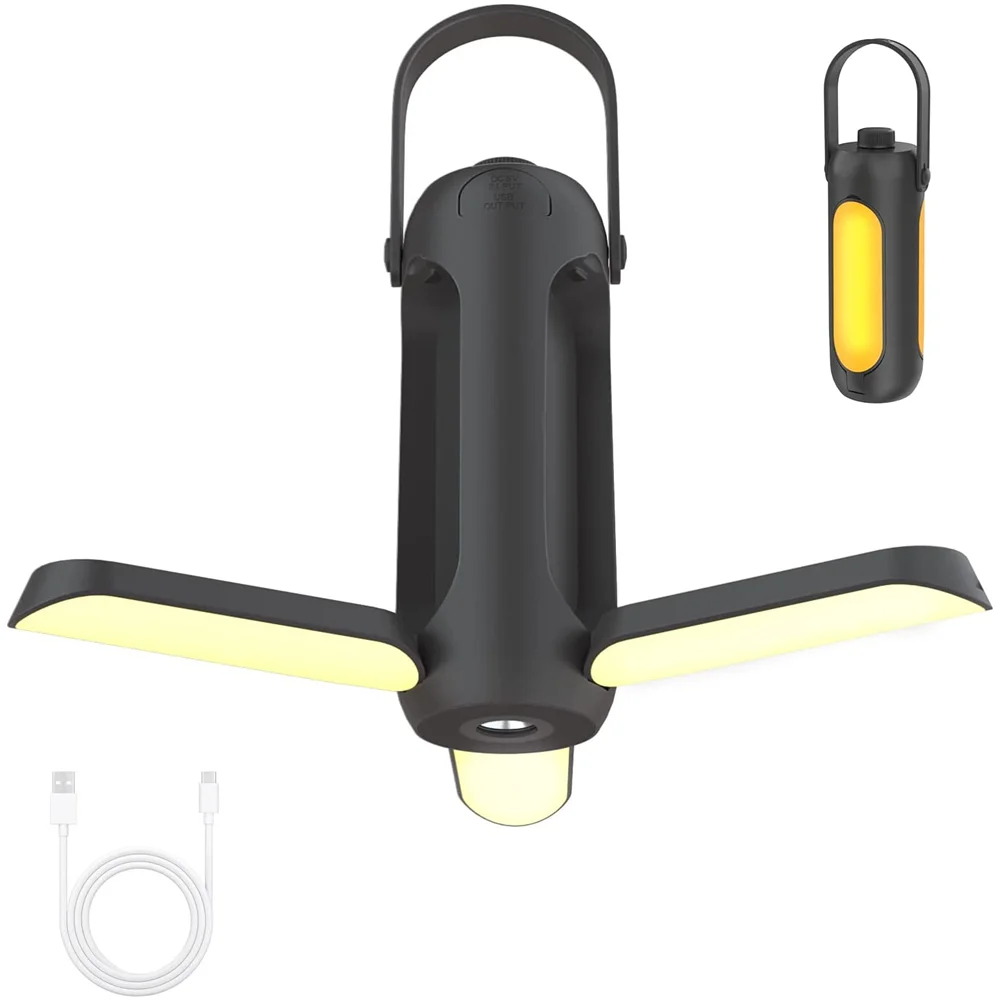 New 10000mah Fold Multifunctional Portable Rechargeable Camping Lighting Flashlight Dimmable Outdoor Tent Camping Lamp 2 Buyers