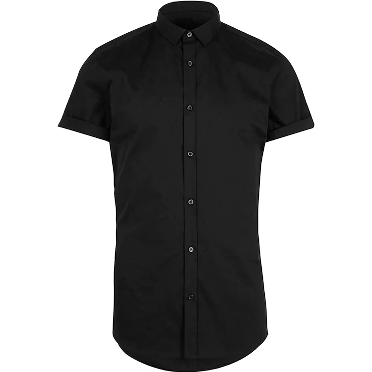 chinese style men shirt wholesale 100%cotton flannel shirt black shirts