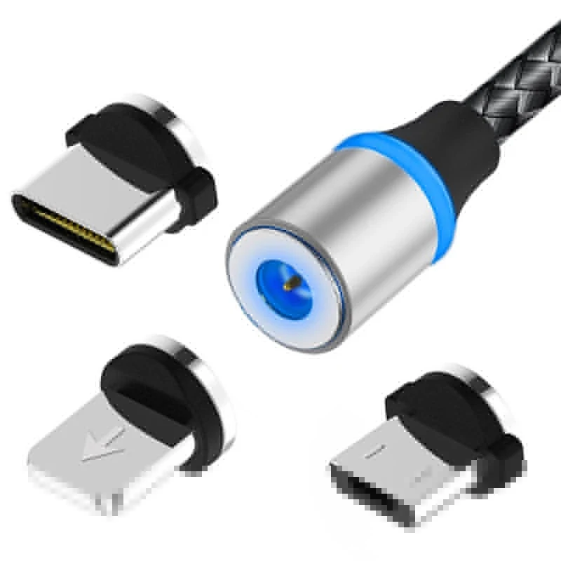 
3 in 1 Phone Strong Magnet Fast Charge Cable Magnetic Charging Data Cable USB Magnetic 
