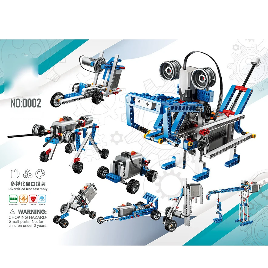 310+Pcs Children Diy Mechanical Engineer Learning Programmable Robot Dog Robotics Kits Steam Toy Building Block Set