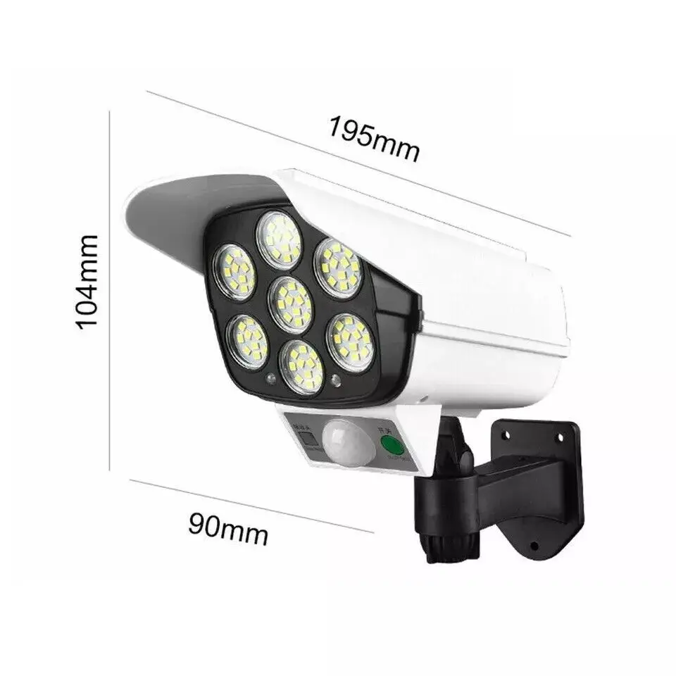 Solar Power Dummy Security Camera  LED Blink Light Outdoor CCTV