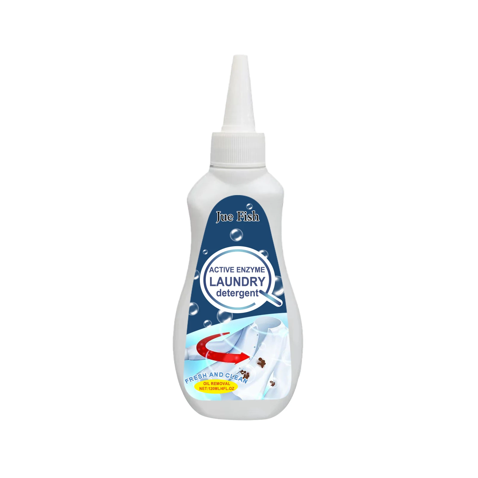 Jue-fish Laundry Detergent Liquid Enzyme Clothing Stains Cleaner Eco-friendly Fabric Cleaner Liquid