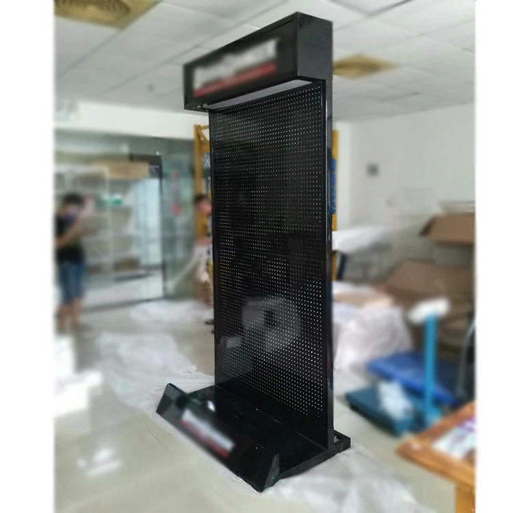 Floor Shop Fixture Peg Display Rack Accessory Hanging Auto Car Fixing Retail Tool Store Hardware Metal Pegboard Display Stand