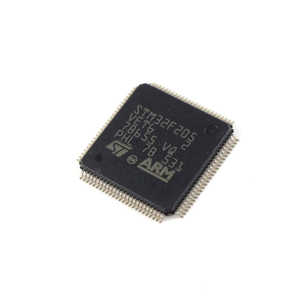 LQFP-100 1.8V ~ 3.6V STM32F205VET6 32 Bit CPu 120 Mhz Processors Mcu Logic Ic Flash Memory Chips Original Micro Controller Ic