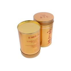 Food grade deep round candy coffee cookie tin can  round farmhouse metal containers for hot oil