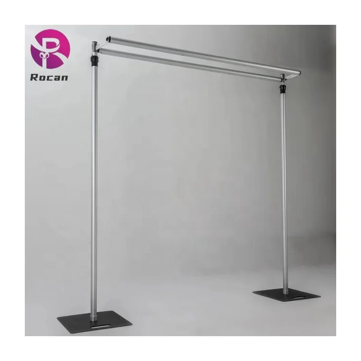 10ft Flower Wall Stand  Drape Stand Wedding Backdrop Cross bar Upright Pole Stand Adjustable Aluminum Pole