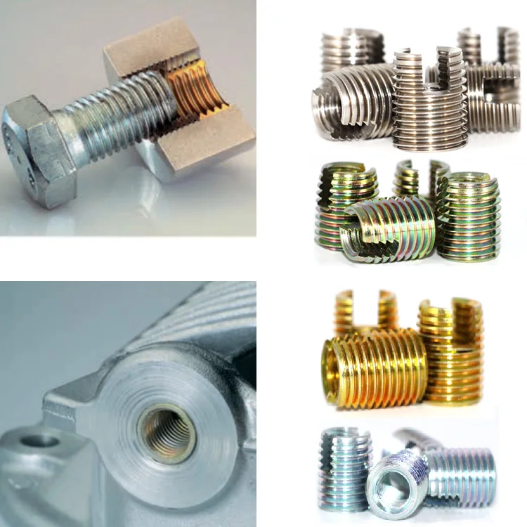 Ss304 Metric 302 M2 M3 M4slotted Thickwall Stainless Steel Self tapping Thread Insert