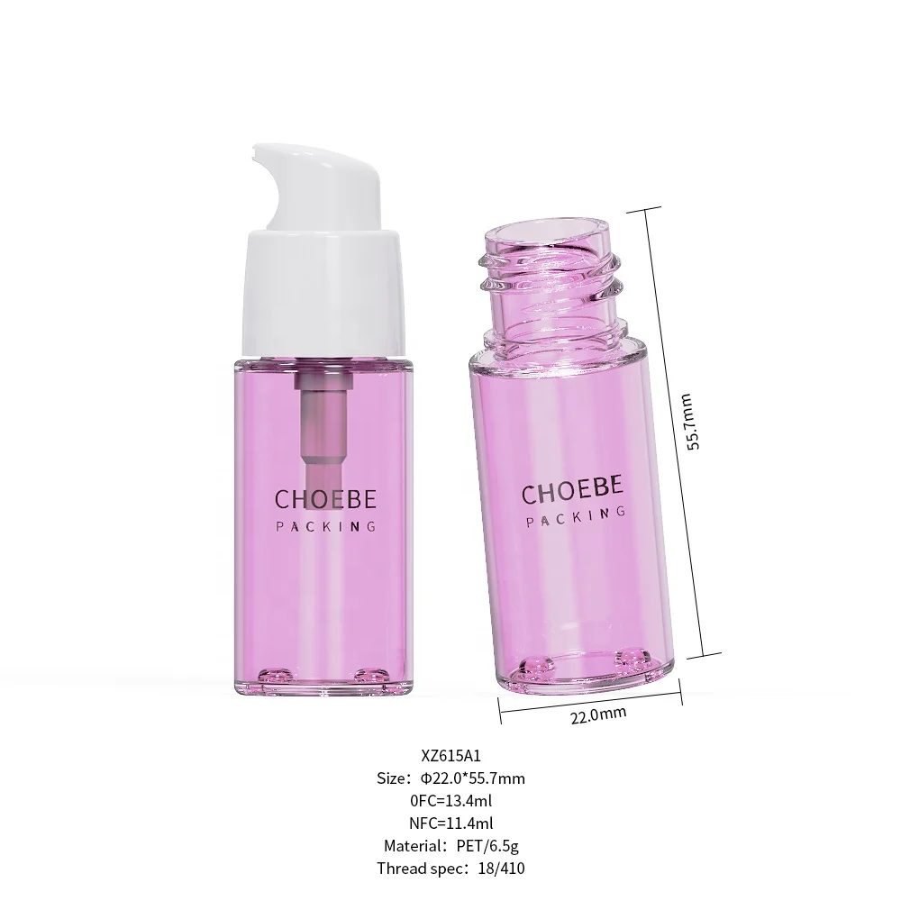Customized 1 oz 5ml 15ml 30 ml 50ml  250ml Pink Refillable Airless Pump Bottle Cosmetic Round Eco Friendly