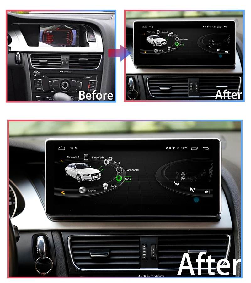  Автомобильный стерео Dvd-плеер Bosstar 10 25 дюйма Android медиа система для Audi A4/A5 2009-2016 низкая и высокая конфигурация левый правый