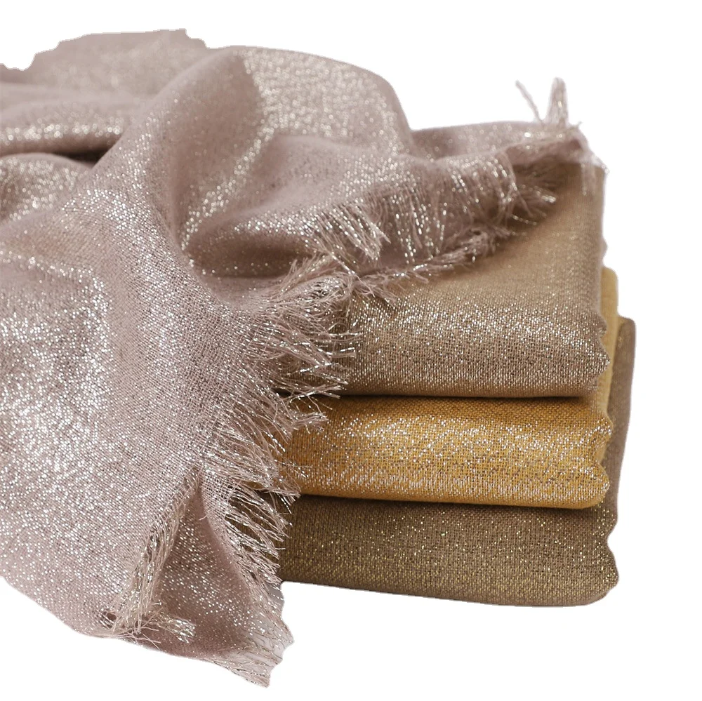 BESTELLA  wholesale new design ladies ethnic scarves shawls fashion glitter shiny Hijab shimmer long muslim silver scarf