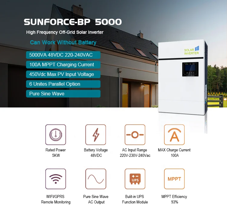 BP Series With MPPT Off Grid 5KVA 5KW Solar Inverter 5000W 48VDC