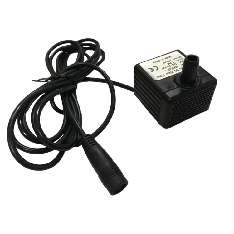 Long life low power high efficiency ultra-quiet CE 1-5W 0.5-2M 30-180LPH DC jack 12 volt mini submersible pet drink water pump