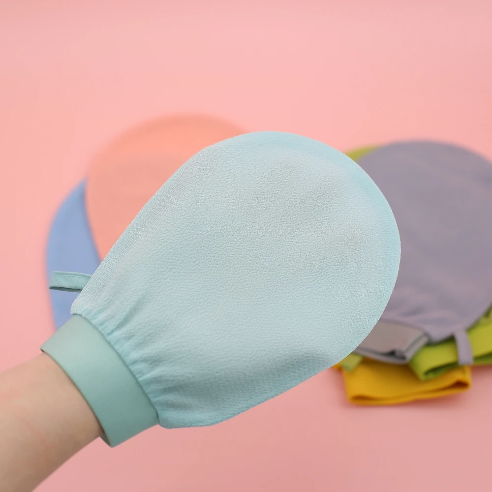 150D Single Polyester Viscose Exfoliating Hammam Clean Body Skin Glove Morocco Bath Mitt Fabric