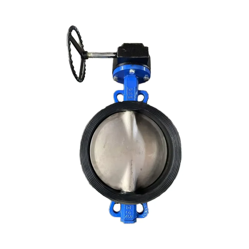 SS304 Pn10 Pn16 D371x-16Q Worm Gear Wafer Butterfly Valve for Low Pressure Water and Oil Applications Pneumatic Power