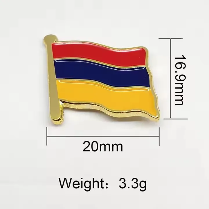Wholesale Pins Cheap Brooch Soft Manufacturer Cheap High Quality Hard Custom Logo Country Flag Blank Metal Badge Enamel Pin
