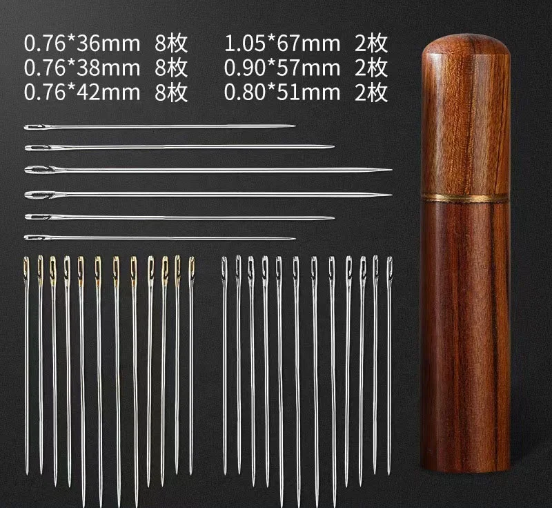 30 Pieces Self Threading Helper Hand Sewing Needles