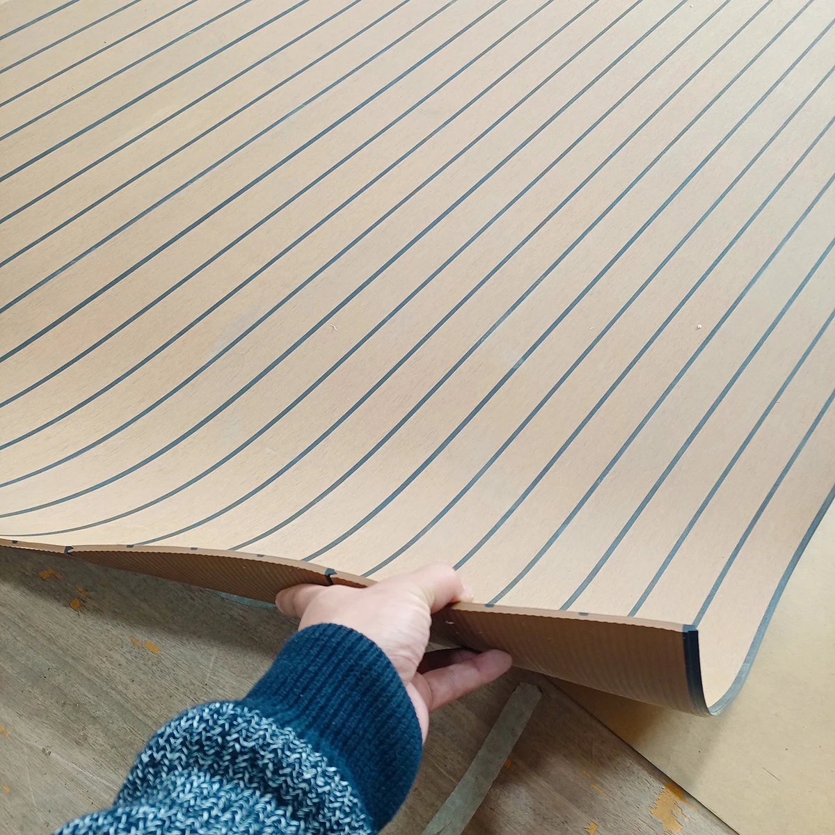 Chinese supplier PVC boat decking flooring sheet Custom width and length