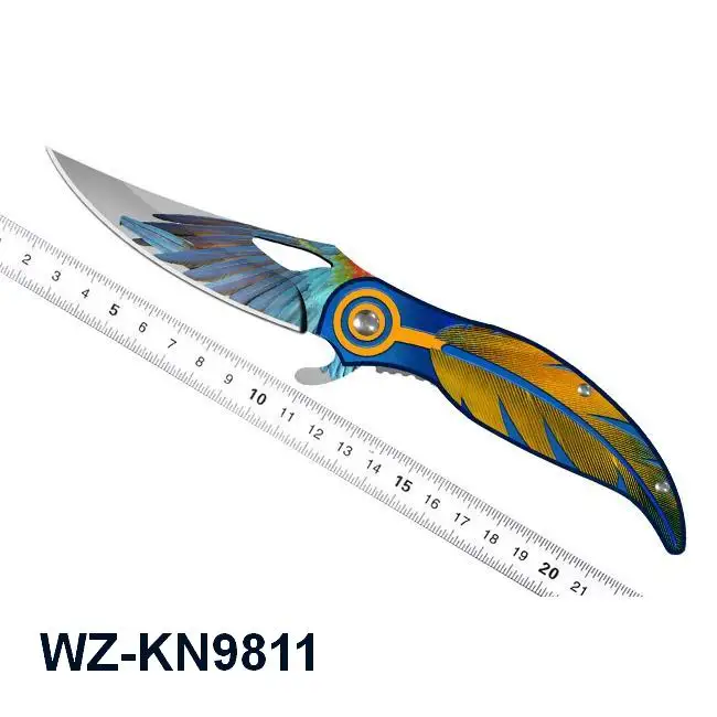 stainless steel material type professional camping survival folding pocket knife case