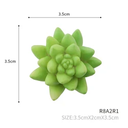 Roogo Resin Succulents Plant Flowers Fridge Magnet 3D Sticker